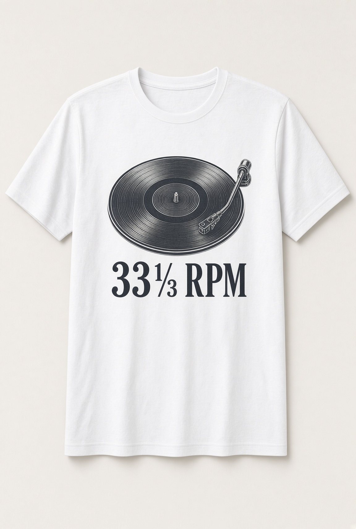 33⅓ RPM Vinyl Turntable Unisex T-Shirt - Image 2