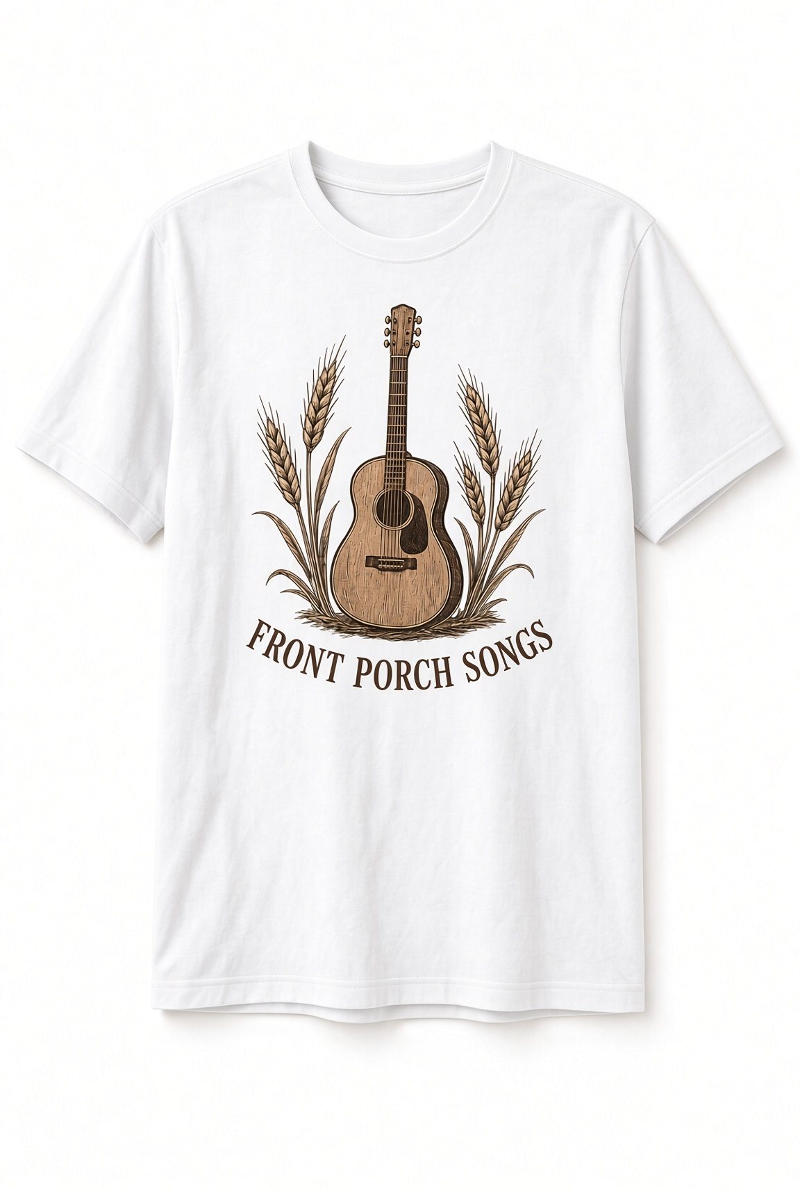 Front Porch Songs Acoustic Guitar Unisex T-Shirt - Image 2