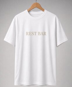 Rest Bar Minimalist Music Unisex T-Shirt - Image 2