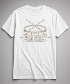Rim Shot Snare Drum Badge Unisex T-Shirt - Image 2