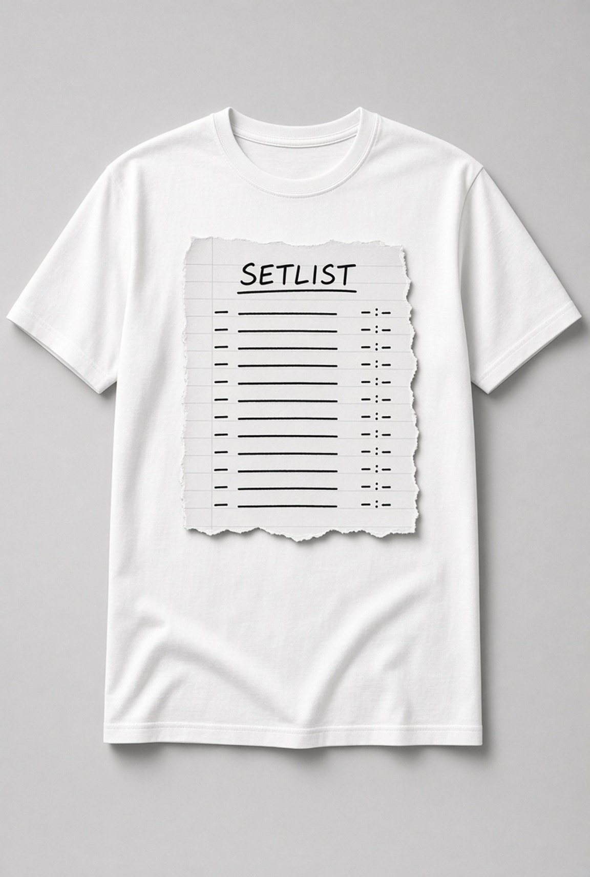 Setlist Torn Paper Unisex T-Shirt - Image 2