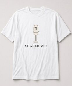 Shared Mic Retro Microphone Unisex T-Shirt - Image 2