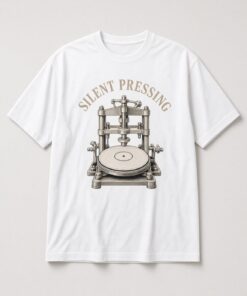 Silent Pressing Record Press Unisex T-Shirt - Image 2
