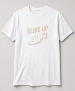Slide Up Music Note Unisex T-Shirt - Image 2